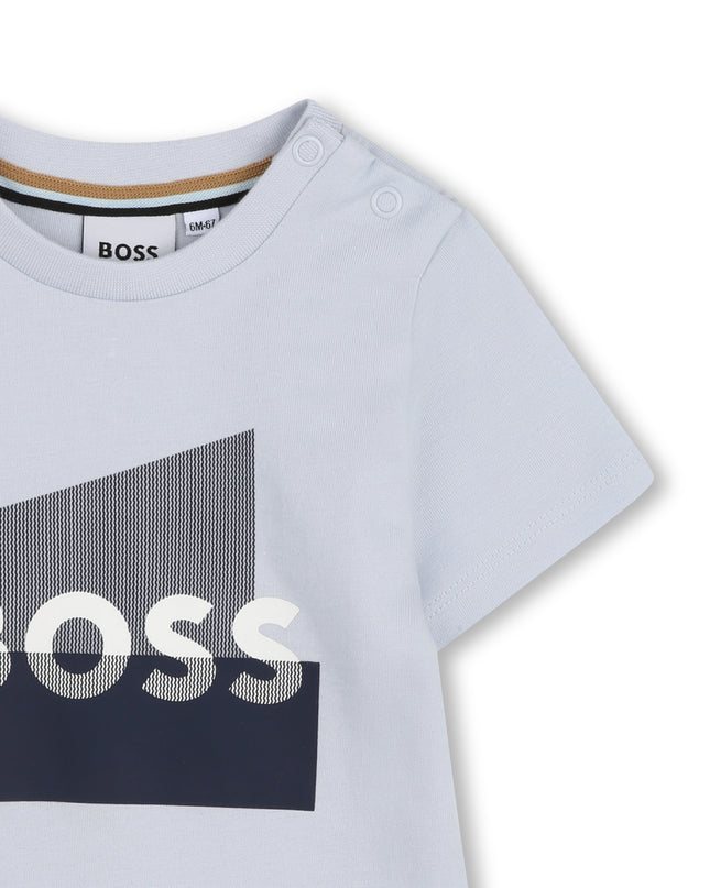 kids atelier boss Blue Graphic Short Sleeve T-Shirt