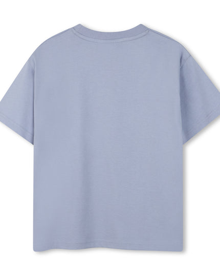 kids atelier boss Light Blue Logo Short Sleeve T-Shirt