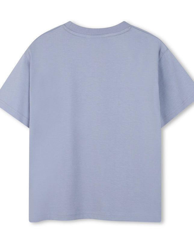 kids atelier boss Light Blue Logo Short Sleeve T-Shirt