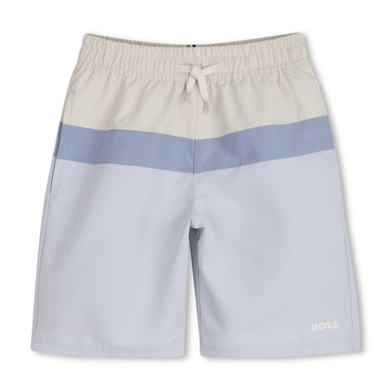 kids atelier boss Beige & Blue Swimshorts