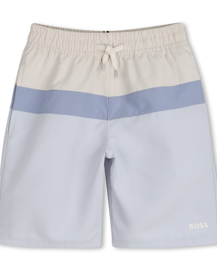 kids atelier boss Beige & Blue Swimshorts