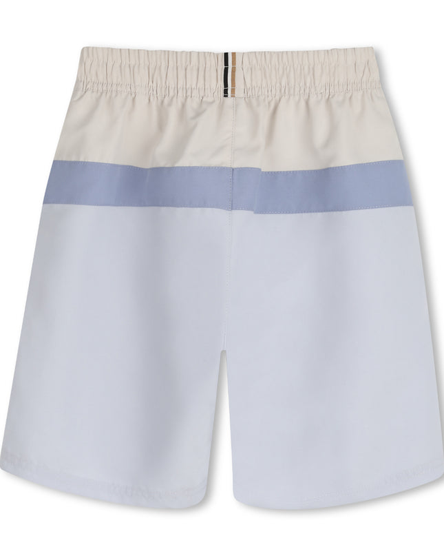 kids atelier boss Beige & Blue Swimshorts