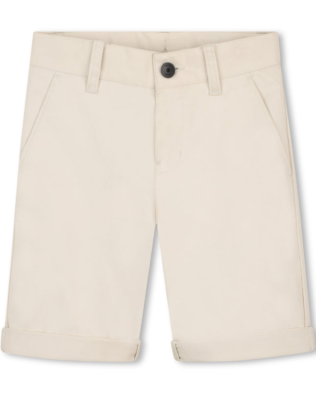 kids atelier boss Beige Casual Folded Shorts