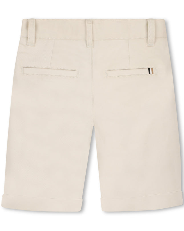 kids atelier boss Beige Casual Folded Shorts