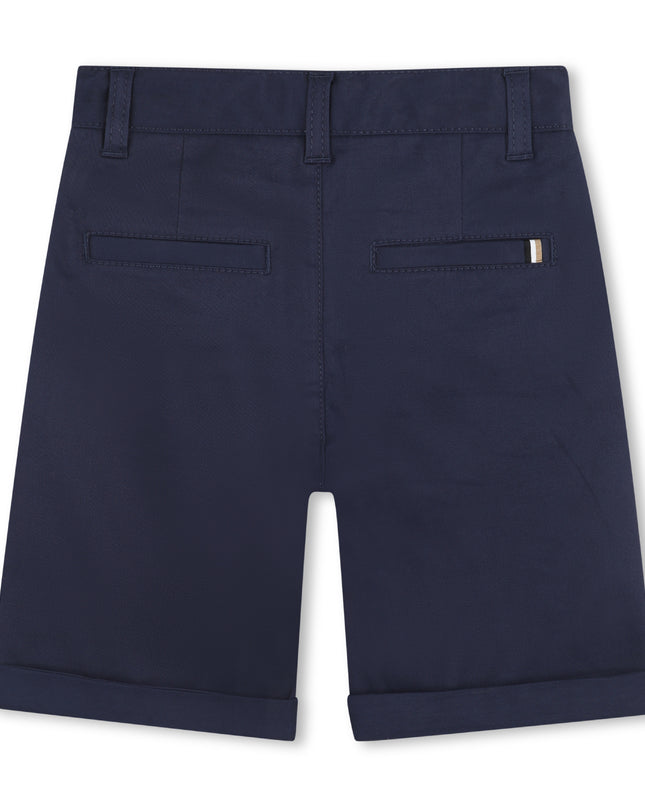 kids atelier boss Navy Casual Folded Shorts