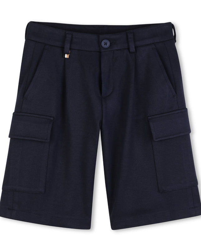 kids atelier boss Navy Blue Cargo Shorts