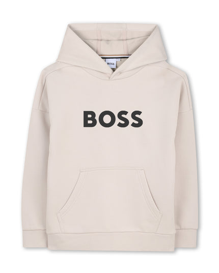 kids atelier boss Ivory Logo Hoodie