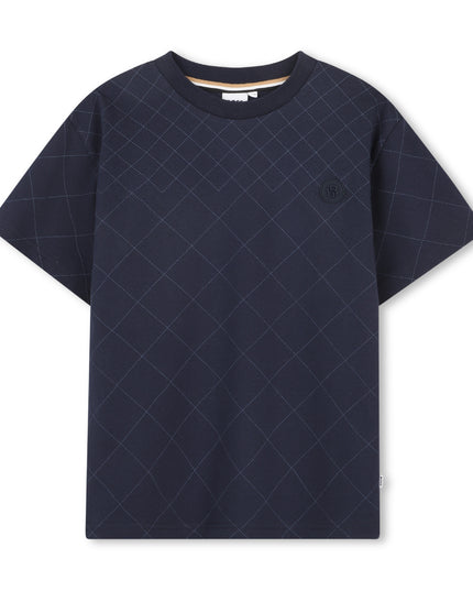 kids atelier boss Dark Navy Textured T-Shirt