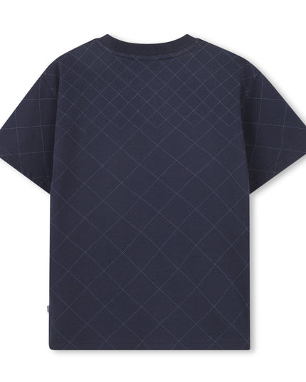 kids atelier boss Dark Navy Textured T-Shirt
