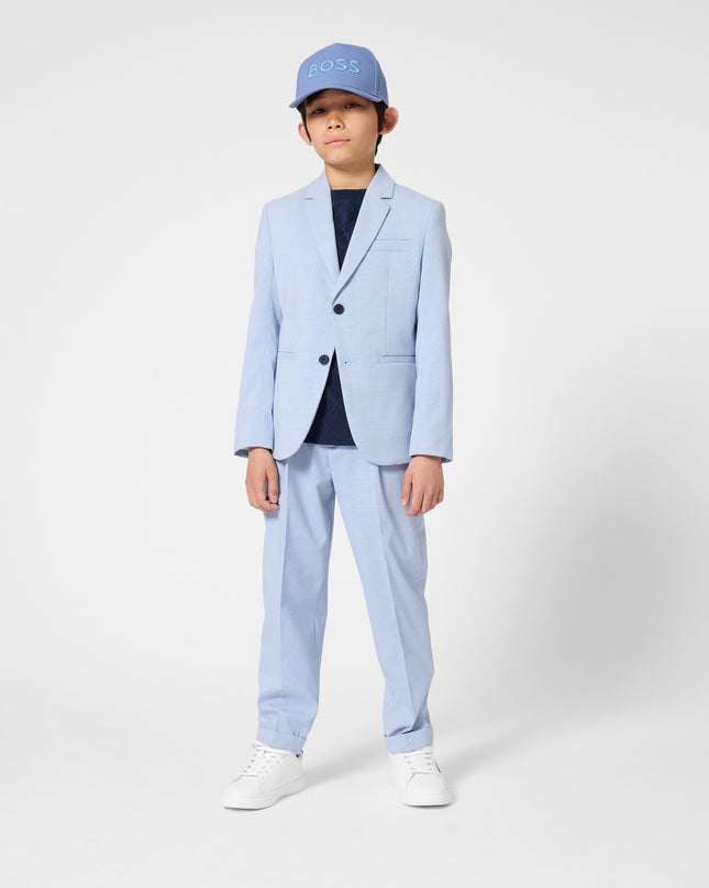 kids atelier boss Dark Navy Textured T-Shirt