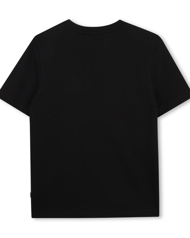 kids atelier boss Black Multi-Tone Graphic T-Shirt