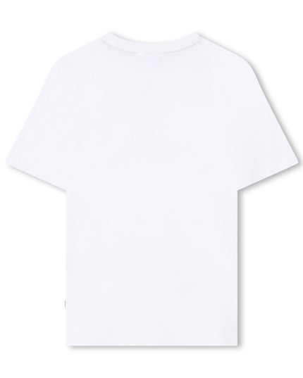 kids atelier boss White Multi-Tone Graphic T-Shirt