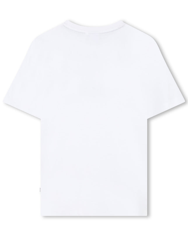 kids atelier boss White Multi-Tone Graphic T-Shirt