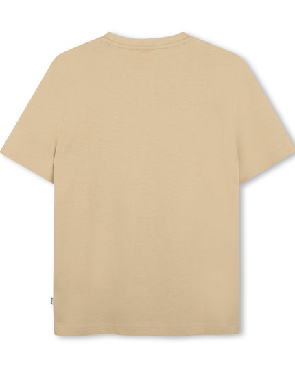 kids atelier boss Beige Multi-Tone Graphic T-Shirt