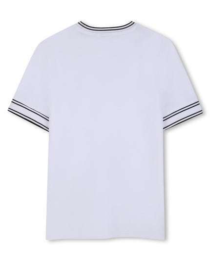 kids atelier boss White Contrast Trim T-Shirt