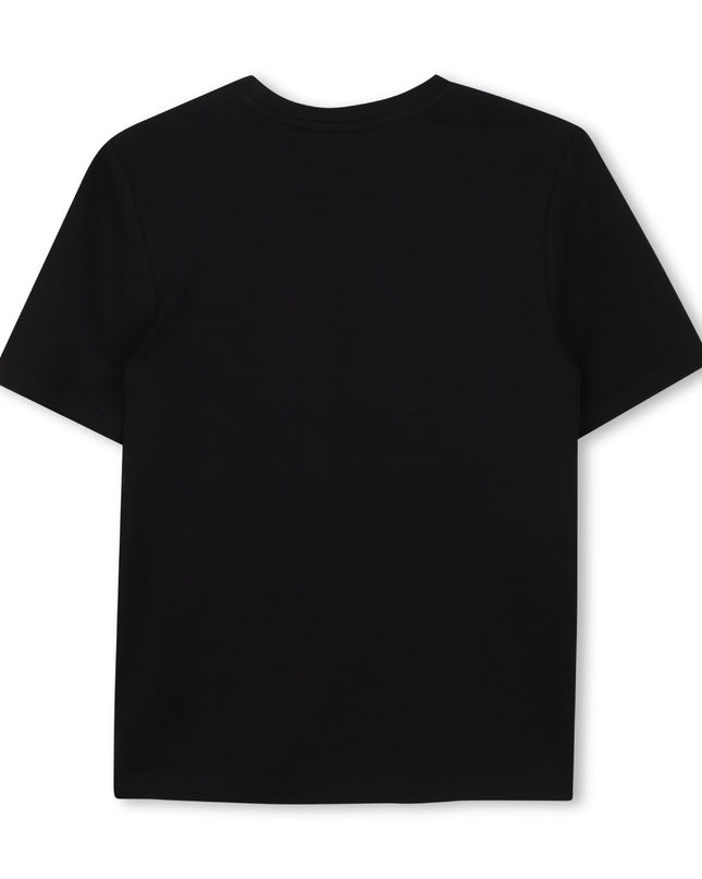 kids atelier boss Black Gradient Logo T-Shirt
