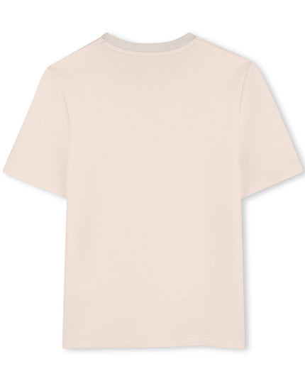 kids atelier boss Beige Minimal Logo T-Shirt