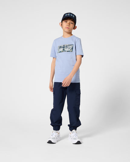 kids atelier boss Light Blue Skyline Graphic T-Shirt