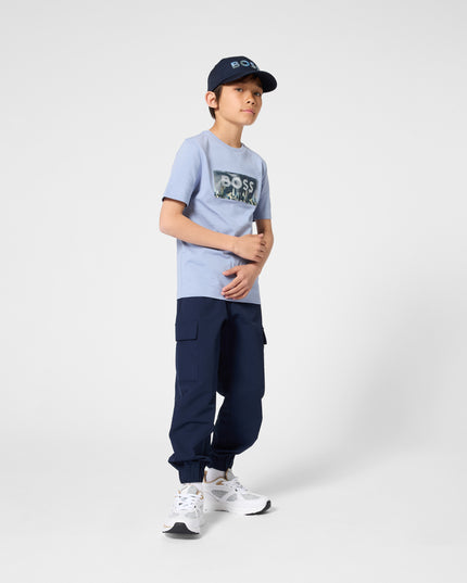 kids atelier boss Light Blue Skyline Graphic T-Shirt