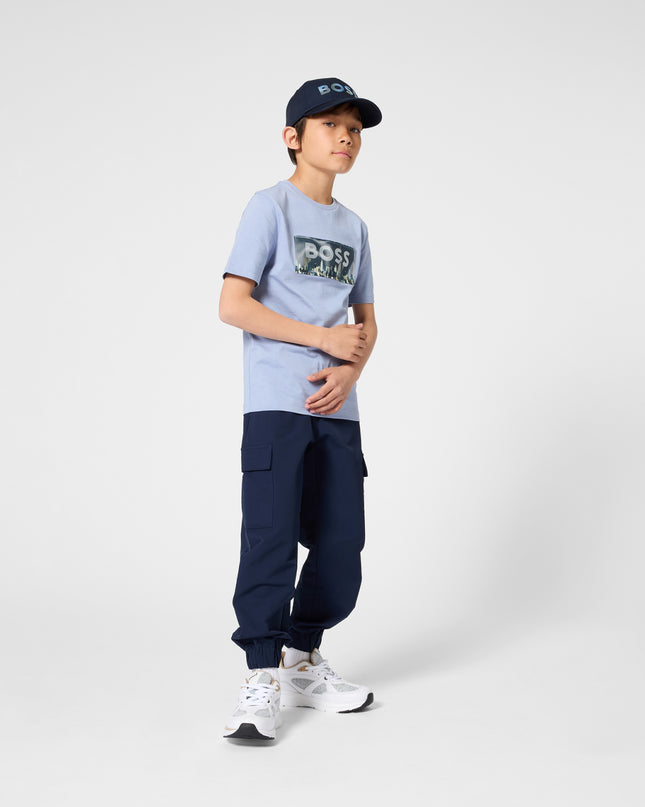 kids atelier boss Light Blue Skyline Graphic T-Shirt