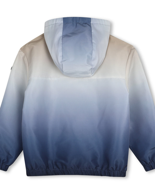 kids atelier boss Blue Gradient Hooded Windbreaker