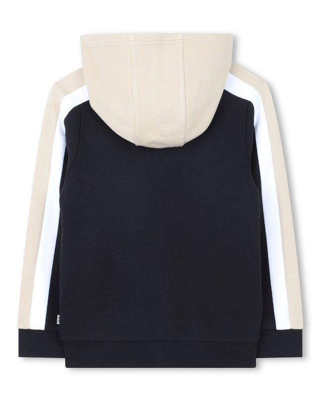 kids atelier boss Black & Beige Color-Block Tracksuit