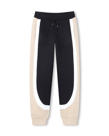 kids atelier boss Black & Beige Color-Block Tracksuit