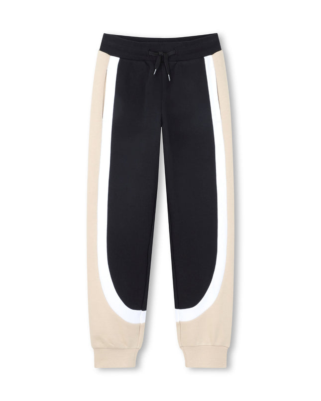 kids atelier boss Black & Beige Color-Block Tracksuit