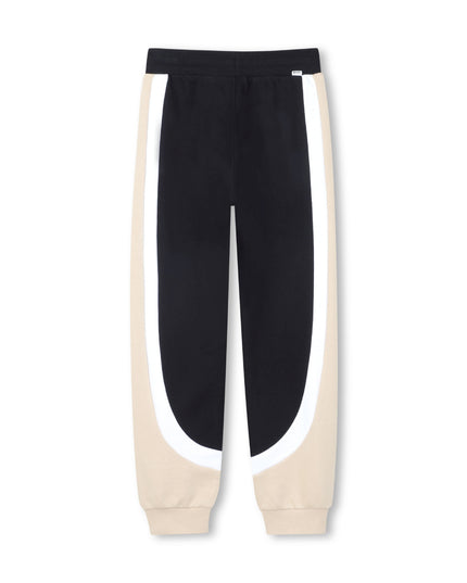 kids atelier boss Black & Beige Color-Block Tracksuit