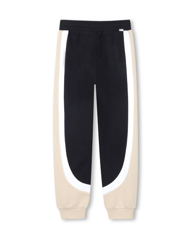 kids atelier boss Black & Beige Color-Block Tracksuit