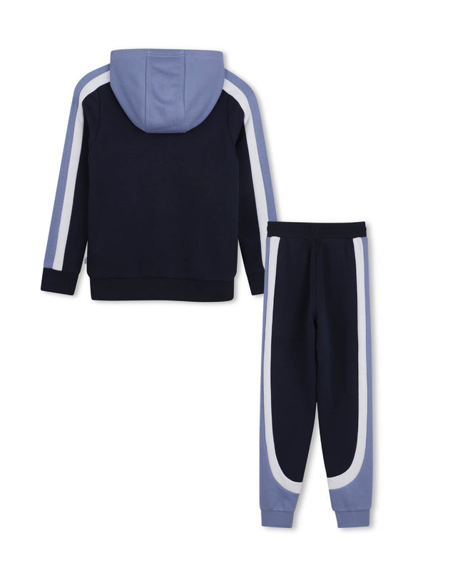 kids atelier boss Navy & Blue Color-Block Tracksuit