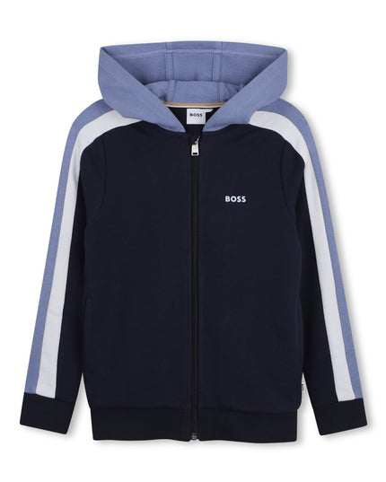 kids atelier boss Navy & Blue Color-Block Tracksuit