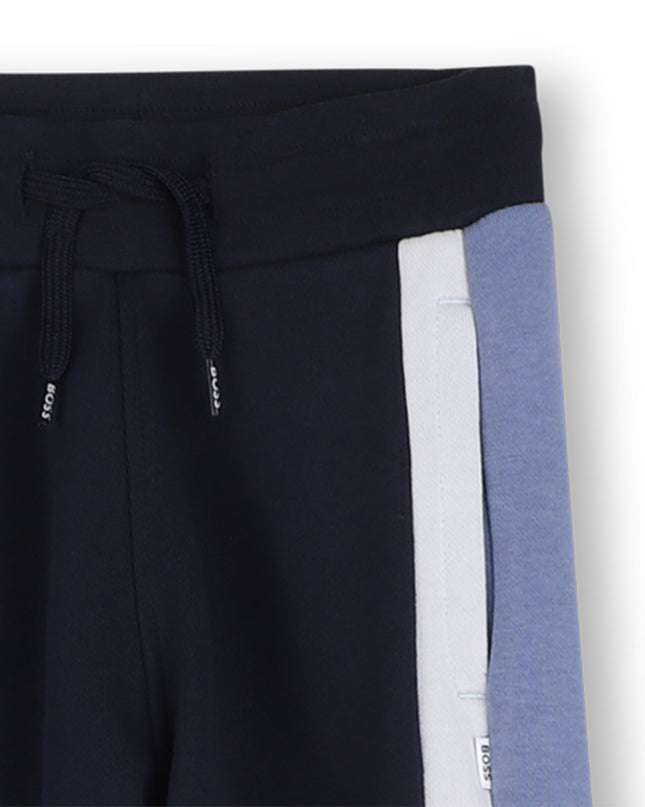 kids atelier boss Navy & Blue Color-Block Tracksuit