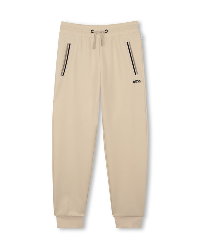 kids atelier boss Beige Trim Detail Tracksuit