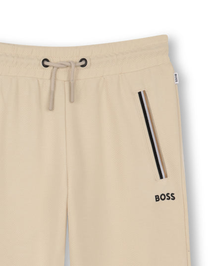 kids atelier boss Beige Trim Detail Tracksuit
