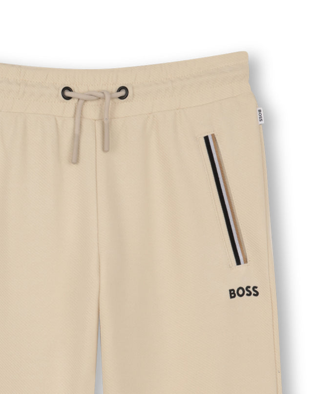 kids atelier boss Beige Trim Detail Tracksuit