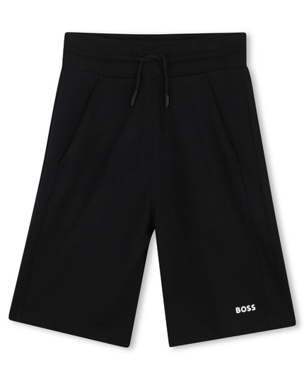 kids atelier boss Black & Beige Striped Polo Set