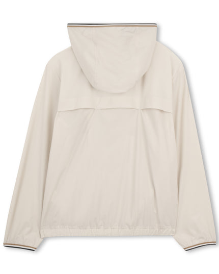 kids atelier boss Beige Lightweight Hooded Set