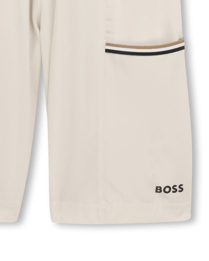 kids atelier boss Beige Lightweight Hooded Set