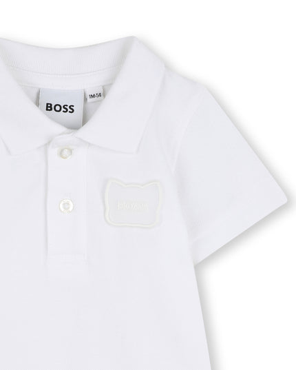 kids atelier boss White Polo Baby Romper