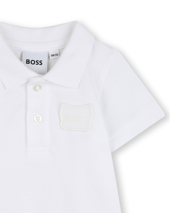 kids atelier boss White Polo Baby Romper