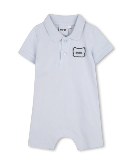 kids atelier boss Blue Polo Baby Romper