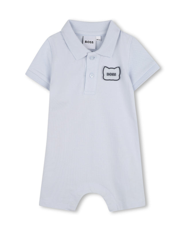 kids atelier boss Blue Polo Baby Romper