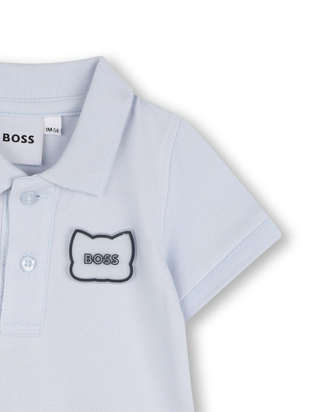 kids atelier boss Blue Polo Baby Romper