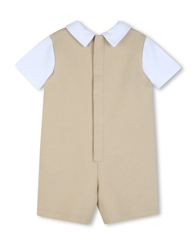 kids atelier boss Beige Formal One‑Piece Baby Outfit