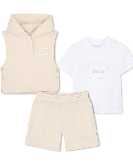 kids atelier boss Beige 3‑Piece Casual Set
