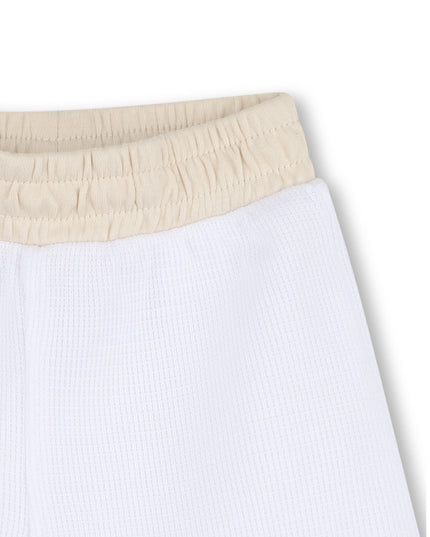 kids atelier boss White & Beige Polo Baby Set