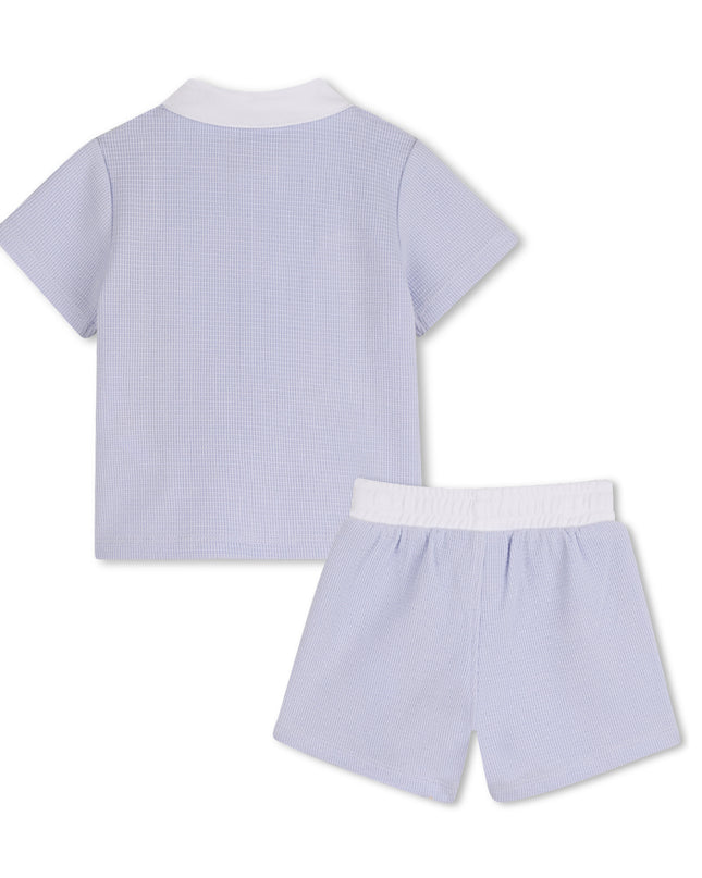 kids atelier boss Light Blue Polo Baby Set