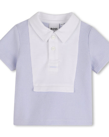 kids atelier boss Light Blue Polo Baby Set