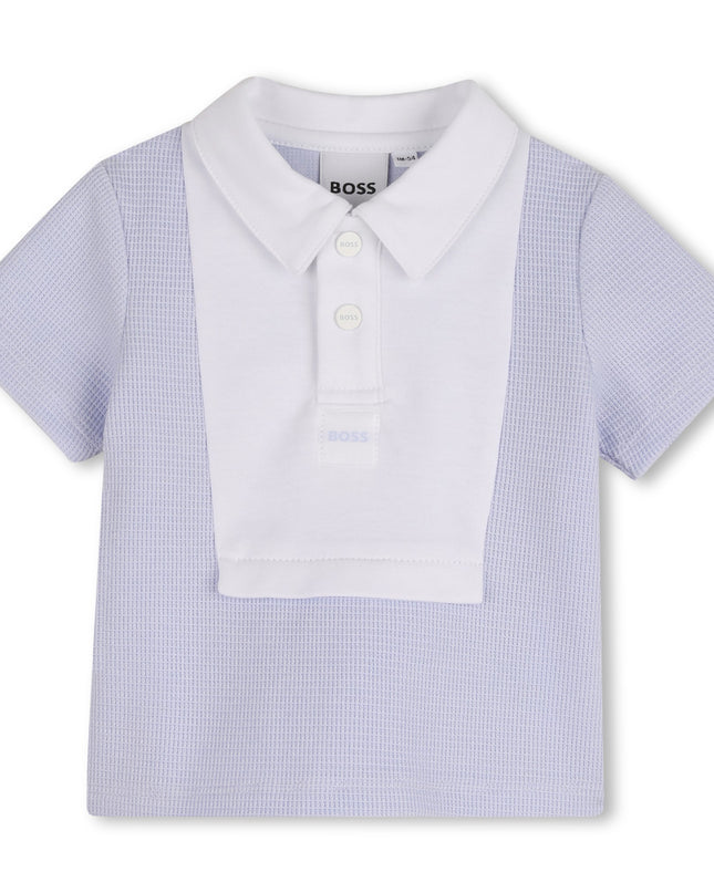 kids atelier boss Light Blue Polo Baby Set